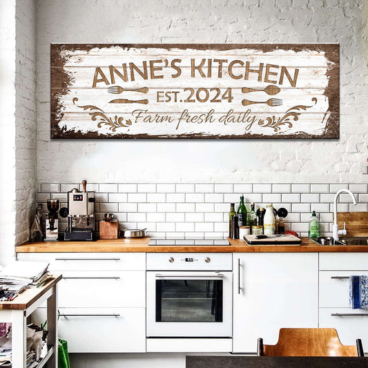 Personalized Farm Fresh Daily Canvas