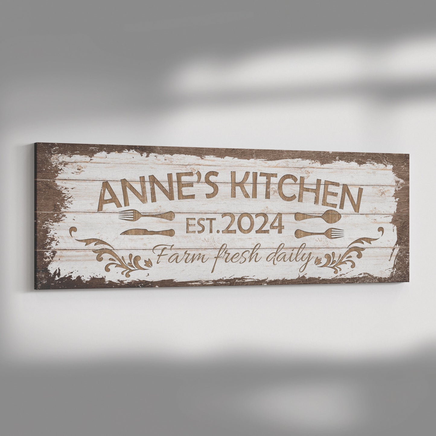 Personalized Farm Fresh Daily Canvas