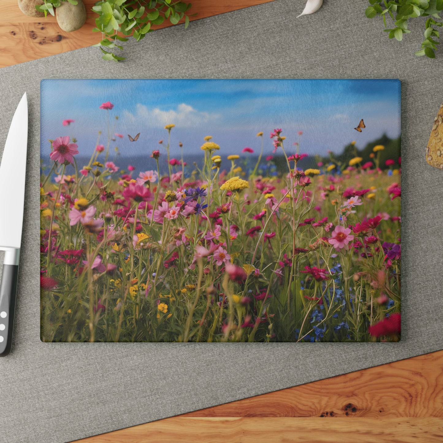 Wildflower Glass Cutting Board