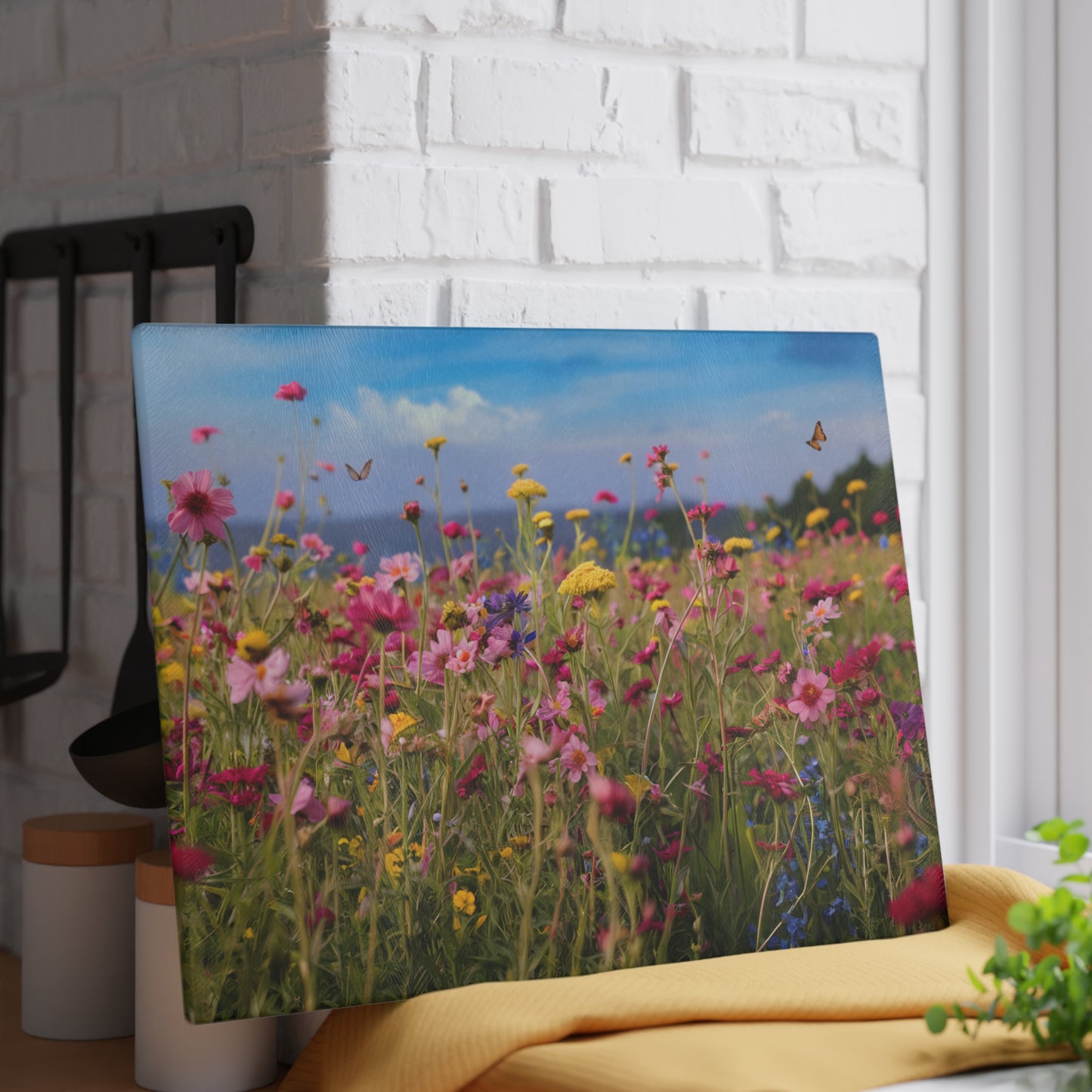 Wildflower Glass Cutting Board