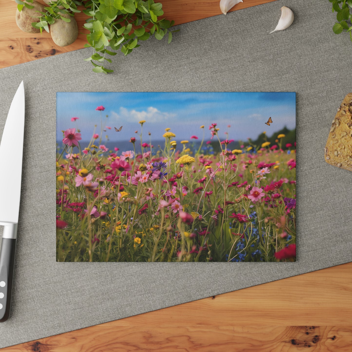 Wildflower Glass Cutting Board