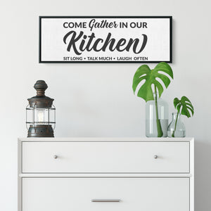 Gather in our kitchen canvas wall art - My Kitchen Adorned